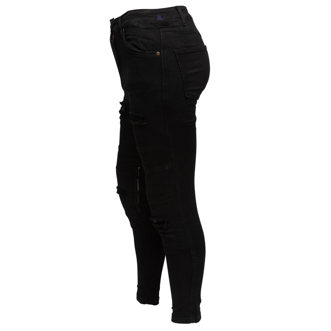 Women's High-Waisted REVOLT Ripped Armored Jeans