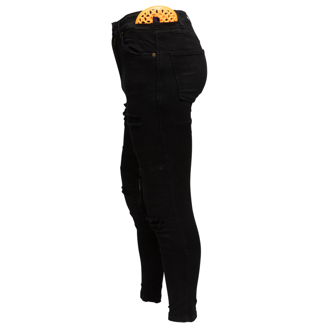 Women's High-Waisted REVOLT Ripped Armored Jeans