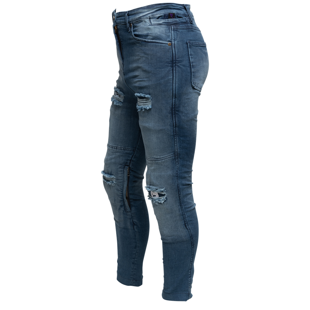 Women's High-Waisted REVOLT Ripped Armored Jeans
