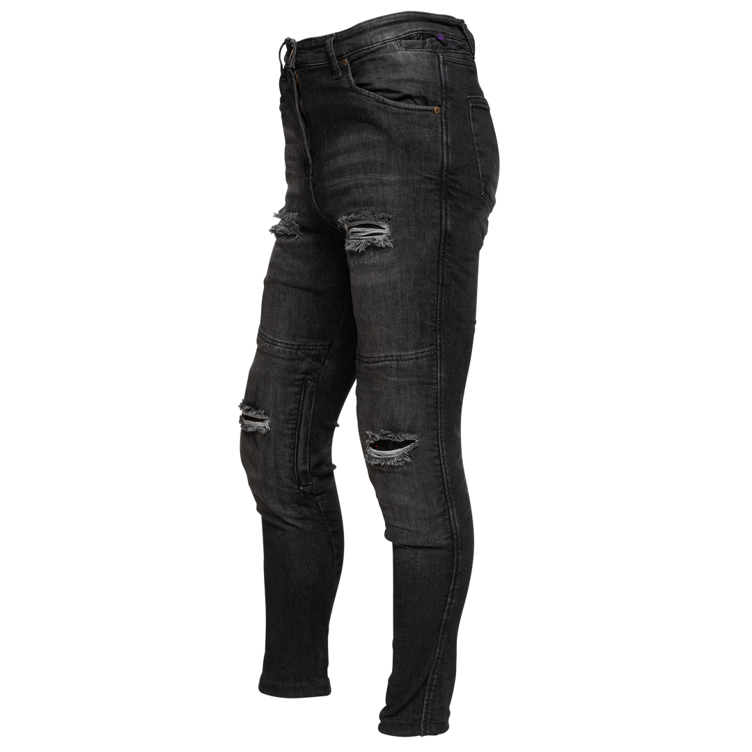 Women's High-Waisted REVOLT Ripped Armored Jeans