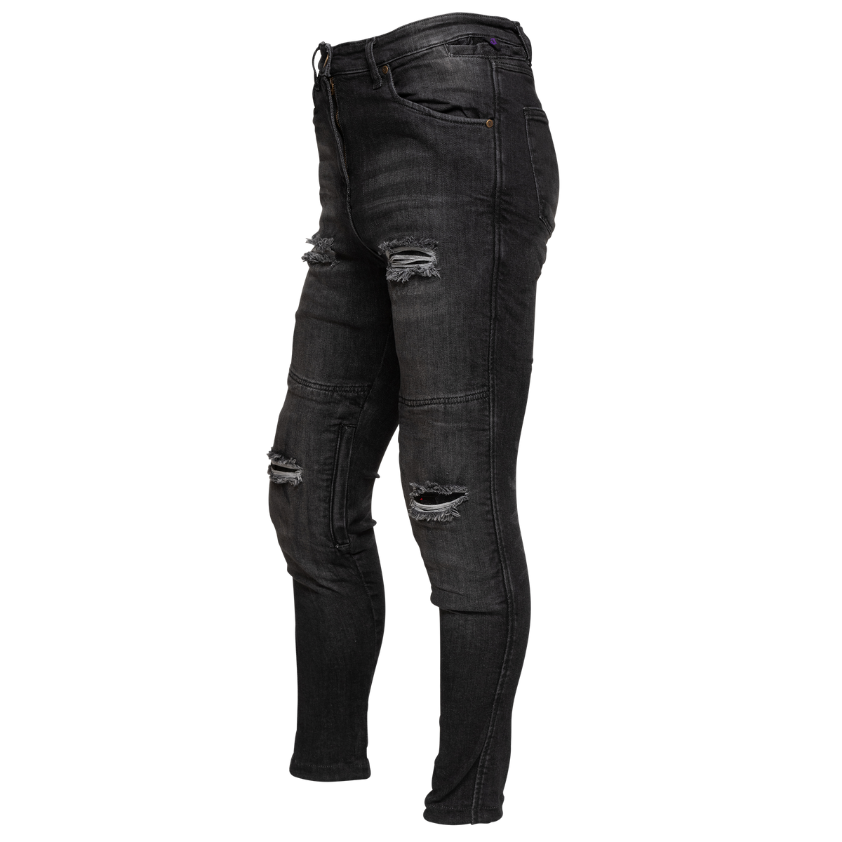 Motorcycle riding pants charcoal black color slim-fit