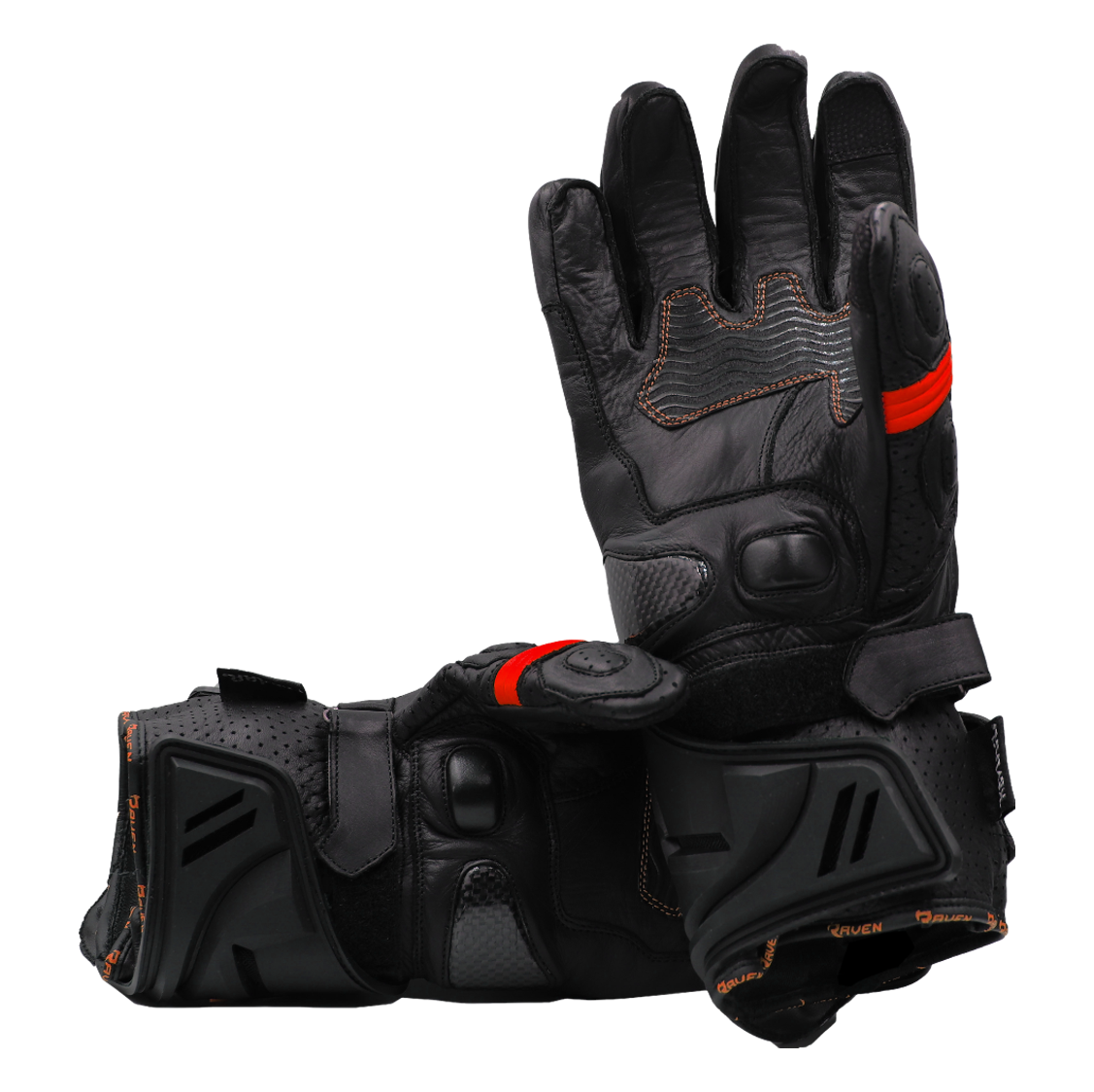 RAVEN Moto ENVY Motorcycle Leather Gauntlet Race Glove