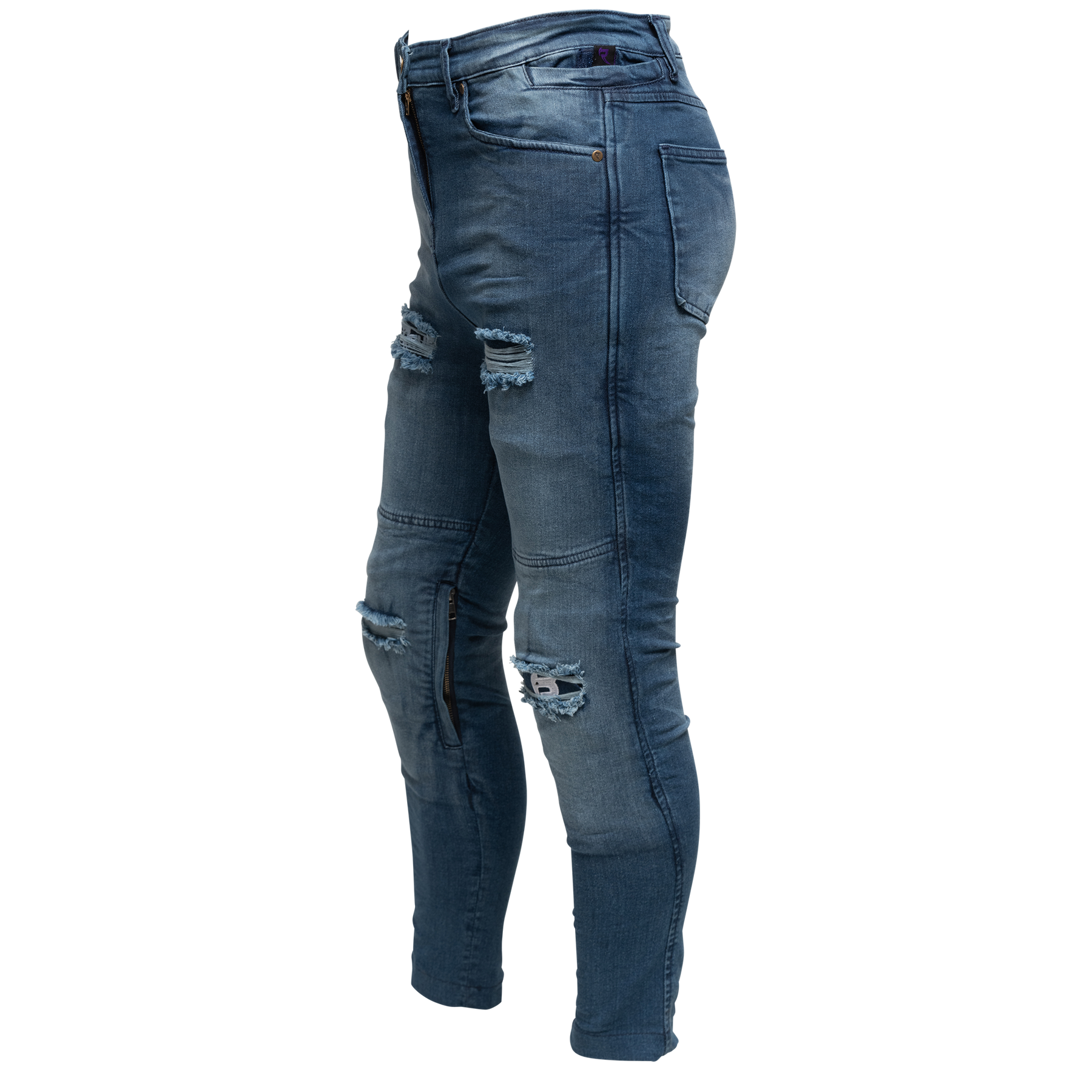 RAVEN Moto - Motorcycle Jeans  Women's High-Waisted REVOLT Ripped Armored  Jeans
