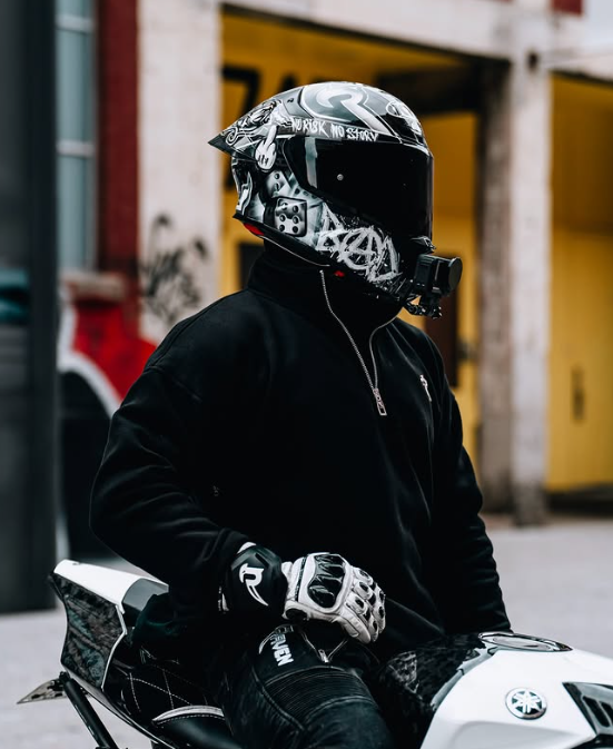 balaclava in motorcycle helmet RAVEN Moto - Motorcycle Gear & Apparel