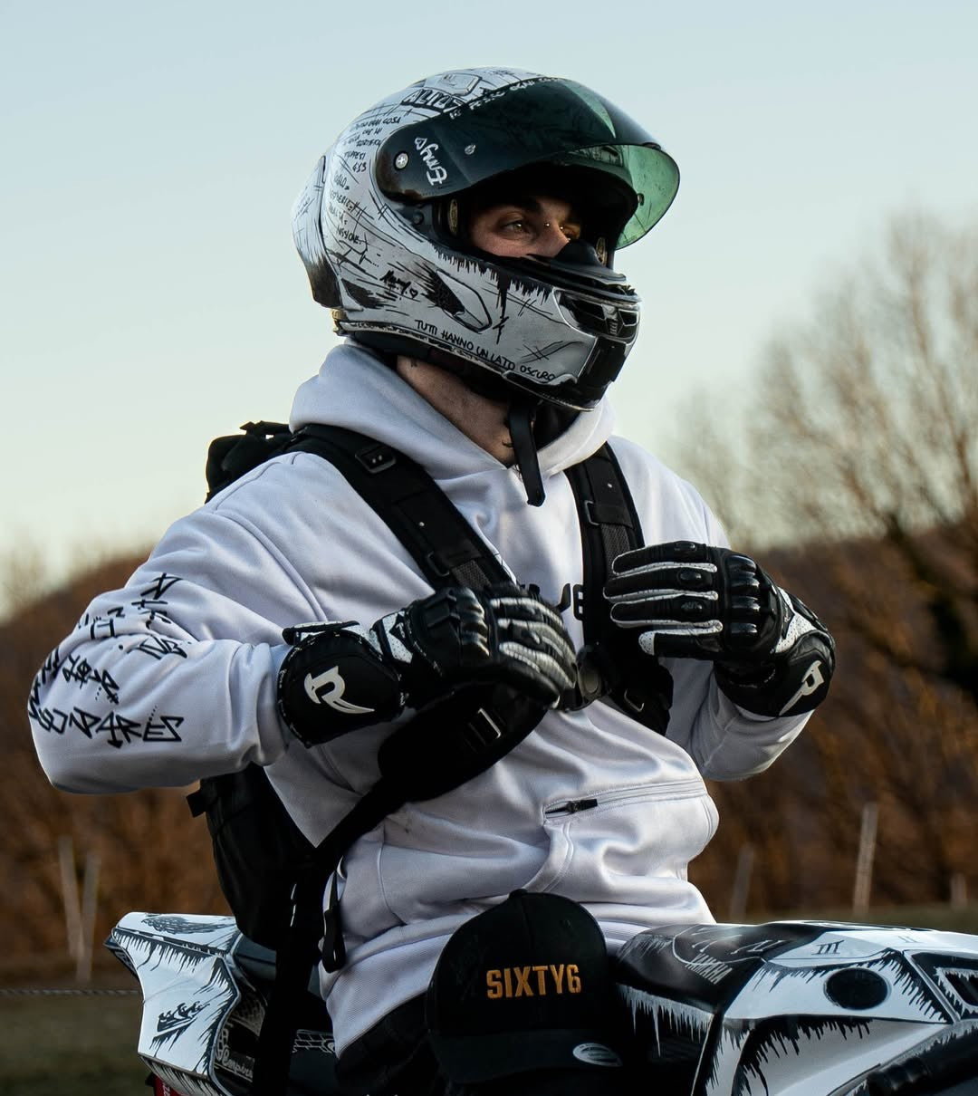 balaclava in motorcycle helmet RAVEN Moto - Motorcycle Gear & Apparel