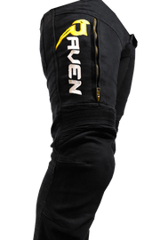 RAVEN Moto ONYX Gold Armored Motorcycle Protective Jeans with CE Level 2 Armor Black Slim Fit Denim