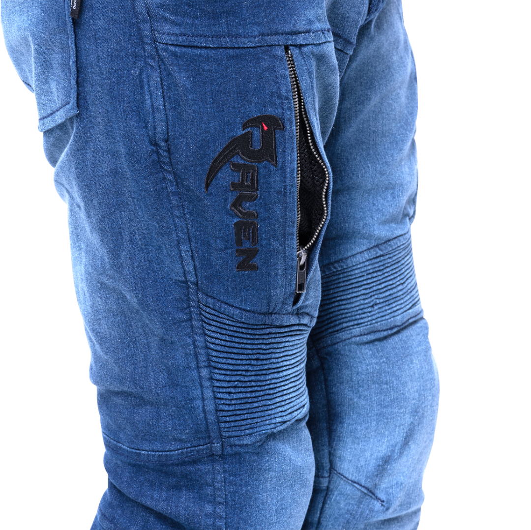 RAVEN Moto Denim Armored Motorcycle Jeans with CE Level 2 Protection