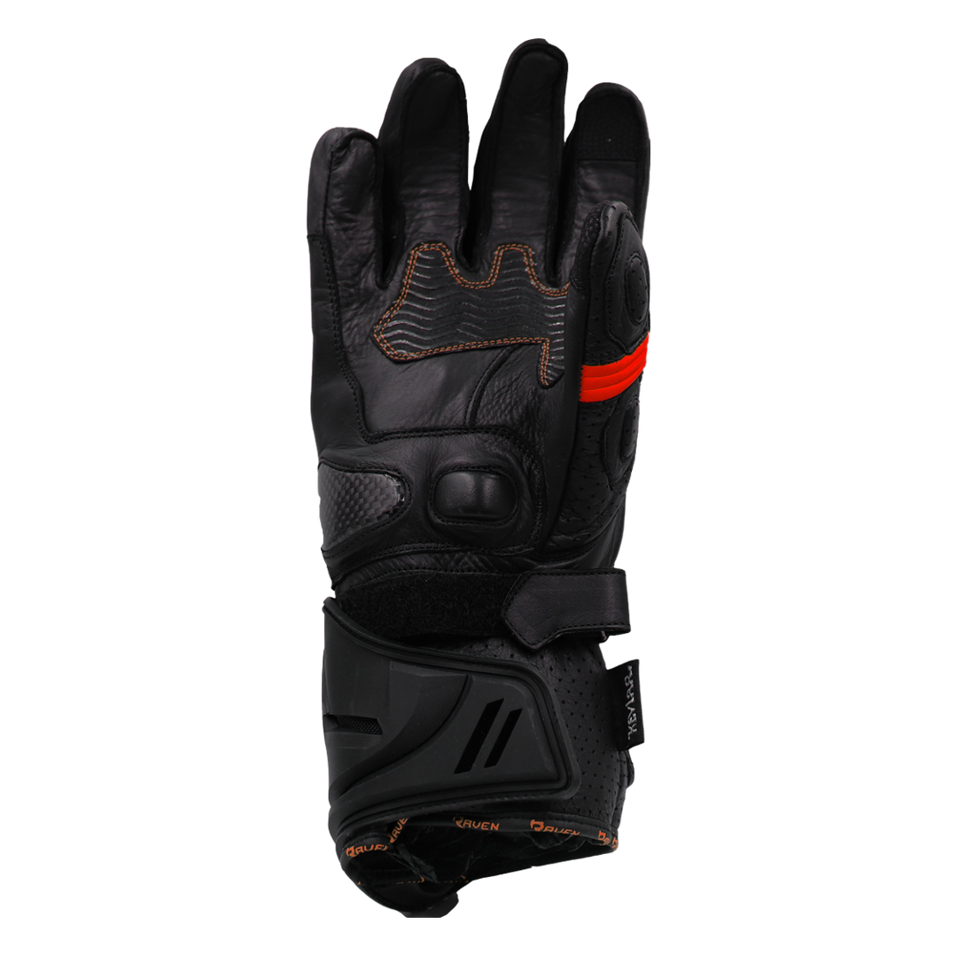 RAVEN Moto ENVY Motorcycle Leather Gauntlet Race Glove