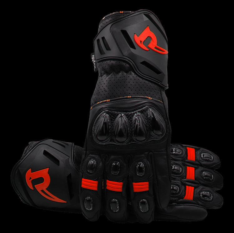 RAVEN Moto ENVY Motorcycle Leather Gauntlet Race Glove