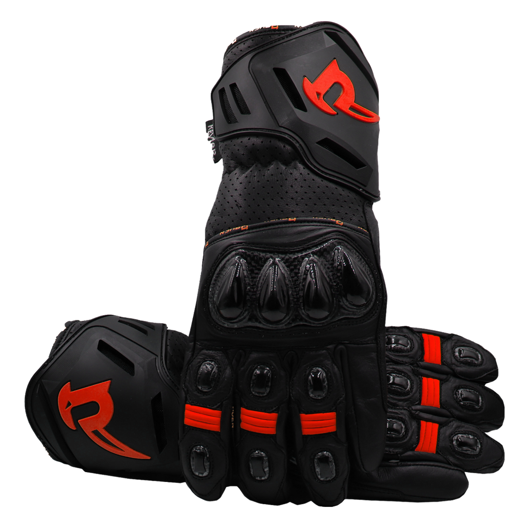 RAVEN Moto ENVY Motorcycle Leather Gauntlet Race Glove